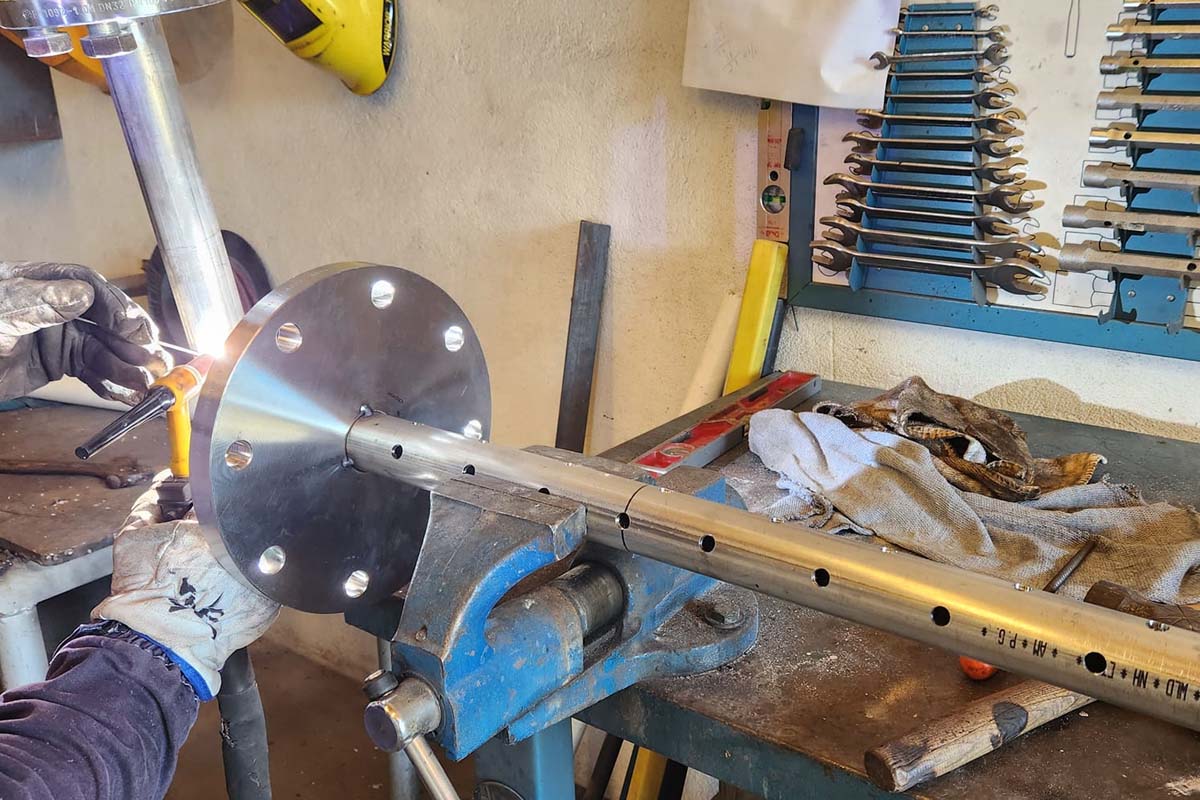 fabricacion montaje tubo entrada agua caldera 6