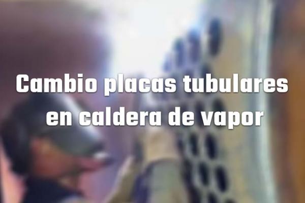 Cambio de placas tubulares en caldera de vapor