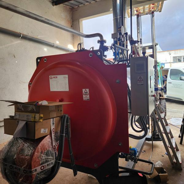 Instalación de caldera en matadero de corderos 
