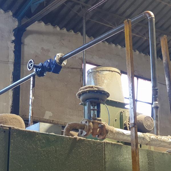Instalación de vapor a secadero de lana