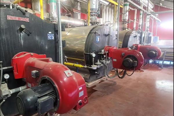 Reparación y mantenimiento de calderas de hospital.